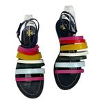 Tory Burch  Multicolor Rainbow Leather Strappy Flat Sandals Size 7.5 Photo 3