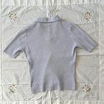 Vila Milano ⟡ ribbed knit polo top - light blue ⟡ Photo 2