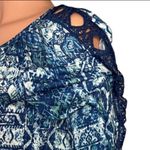 French Laundry  Tie Front Lace Inset Boho Shirt | Top Photo 1