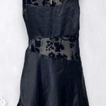 Ivy & Annabelle Early 2000's Whimsygoth Black Crushed Velvet Satin Mini Slip L Size L Photo 0