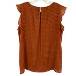 Doe & Rae  Rust Orange Ruffle Top Large Photo 3