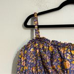 J.Crew Cinched Waist Cotton Poplin Tank Top in Midnight Floral Size Large Photo 4