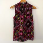 Trina Turk  Silk Blend Multicolored Floral
Sleeveless Top with Scarf Tie Size S Photo 7