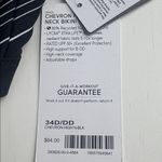 Athleta Chevron High Neck Bikini Top Black White Stripes 34DD New NWT Photo 5