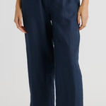 Quince  100% European Linen Pants Deep Navy Photo 0