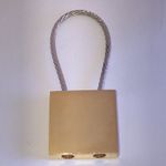 Gold Tone Vintage Square Padlock Keychain Photo 5
