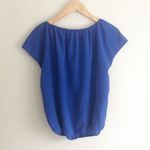 Cynthia Steffe Gathered Top Blue Polyester Size XS Photo 6