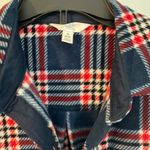Blue Red Plaid Flannel Shirt Womens Size S Long Sleeve Shacket Pockets Cozycore Photo 1