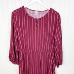 Old Navy  Waist-Defined Keyhole Neckline Long Sleeve Knee Length Dress LG Petite Photo 4