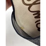 Sam Edelman * Okala Ankle Strap Heel Womens Size 8.5 Black Leather Gold Textured Photo 9