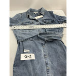 Habitual Womans Knee Length Dress Large Blue Denim Long Sleeve Full Snap Pockets Photo 6