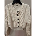 Free People  Bonfire Cardigan cream size medium Photo 6
