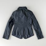 Burberry  London Black Ruffle Collar Blazer Jacket Women's USA 10 Nova Check Line Photo 6