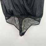 Anthropologie  Yara Surplice‎ Black Lace Wrap-Over Front Bodysuit Sz L NEW Photo 2