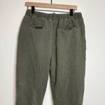 J.Crew Women Olive Green Linen Blend Jogger Pants Size 8 Photo 4
