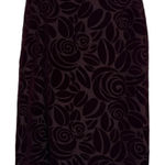 DKNY  Women's 8 Rosette Floral Wool Pencil Skirt Dark Cherry Red Maroon Artsy‎ Photo 0