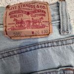 Levi's 505 VINTAGE WOMENS 36/30 Distressed Light Blue Denim Shorts Photo 6