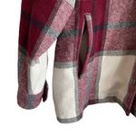 GeeGee  Women Shcacket M Maroon Plaid Utility Casual Warm Cozy‎ Western Cowgirl Photo 7