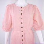 Madewell NEW  Linen-Blend Puff-Sleeve Tassel-Tie Jumpsuit,‎ size M Photo 4