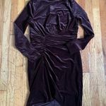 EXPRESS Brown Mock Neck Velvet Dress Size Medium Photo 0