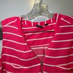 New York And Company  Soho Jeans Pink Striped Sleeveless Blouse L Photo 2