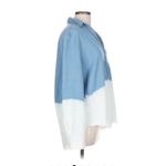 Frank & Eileen  Eileen Shirt Denim Chambray Dip Dye Blue White Size LG Classic Photo 3