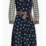 Eliza J NWT  Geo Print Belted Shirtdress Collar Midi Button Closure Bold Photo 9