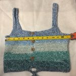None Blue Gradient Knit Crop Top No Size Nautical Boho Coconut Girl Mermaid Rainbow Photo 6