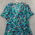 J.Crew Short Sleeve Printed Wrap Dress Preppy Floral Mini Cottagecore Women 12 Photo 1