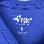 New York Mets World Series 2015 Baseball V Neck Short Sleeve T Shirt Womans M Bl Blue Size M Photo 2