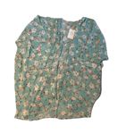 NWT Olrain Mint Floral Oversize Kimono Coverup Size M Photo 2