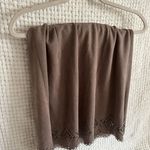 Suede Mini Skirt Brown Photo 3