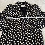 Emerson Fry Womens Paris Jacket Polka a Dot Size S *Missing Belt* Made in USA Black Photo 2