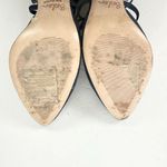 Boden Suede Leather Heels Size 38 US 7 Navy Blue T Strap Bow Tie Detail 3.5 Heel Photo 7