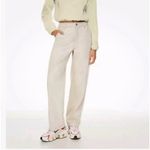 Aritzia TNA Jeans Women 8 Cream Carpenter Greenwich High Rise Cargo Pants Ivory Photo 1