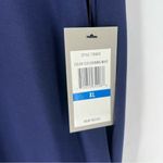 Chaus Navy Stretch Jersey Knit Eyelet Trim Scoop Neck Sleeveless Cap Sleeve Top Blue Size XL Photo 7