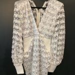 Zhivago It's Over Dress Midi tassle lace long sleeve formal cocktail dress US 4 White Photo 14