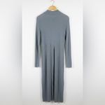 White House | Black Market  Ribbed Gray Split Back Open Front Duster Cardigan Photo 2