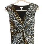 Chico's  Sleeveless Stretch Scrunch Dress A Line Cheetah Leopard Print SZ 0 Photo 4