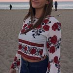 Floral Bell Sleeve Crop Blouse Multi Photo 0