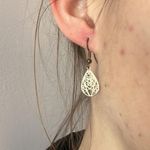 Rose gold mandala dangly earrings Photo 1