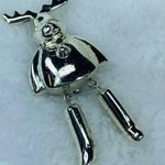 Silver Tone Moose Reindeer Christmas Jewelry Pin Brooch Articulated Moving Legs Photo 1
