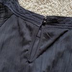 Tulle beautiful black crinkled pleat silky ruffle sleeve dress Photo 9