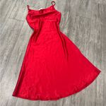 Moueey Elegant Red Satin Mini Dress Photo 2