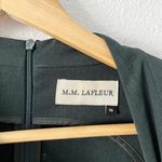 MM.LaFleur Dark Green V-Neck Aditi Sheath Career Sleeveless Dress Photo 1