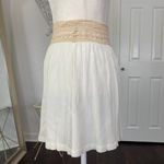 Papaya Vintage Deadstock Cream White Boho Lace Crochet Mini Skirt M Photo 2