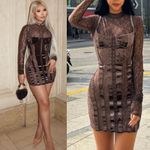 House Of CB  S D-DD‎  'Marica' Brown Velvet & Lace Corset Dress NWOT Photo 4