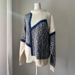 Wrangler Vintage ‘90s Marceau Collection Ivory & Navy Blue Pullover Sweater Photo 1