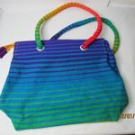 Playa Del Carmen Sun Cruise Travel Beach Gym Colorful Canvas Tote Zipper Bag 14' Yellow Photo 4