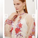 Karen Millen Floral Placed Embroidery Organdie Woven Blouse Photo 1